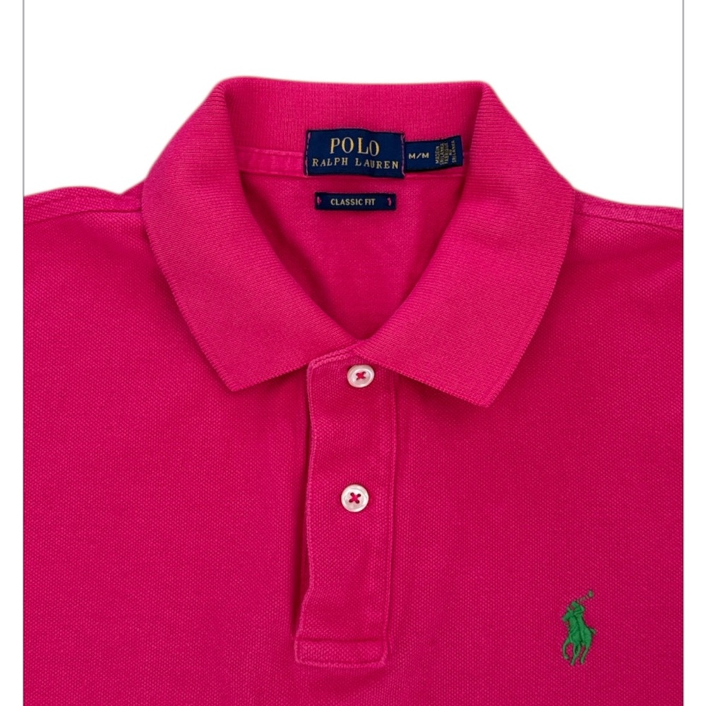 RALPH LAUREN Hot Pink Polo Shirt Classic Fit Size M - Picture 5 of 7